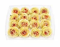 Lemon & Peach Rose Floral Heads