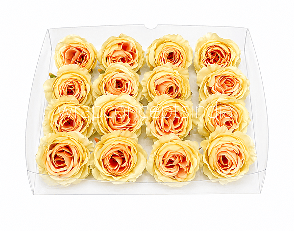 Lemon & Peach Rose Floral Heads