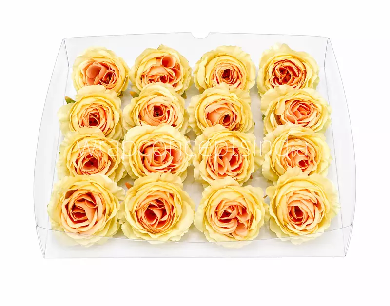 Lemon & Peach Rose Floral Heads