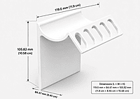 Premium 3D Printed Wall-Mount Toothbrush & Toothpaste Holder | Bathroom Organizer (5 Slots)