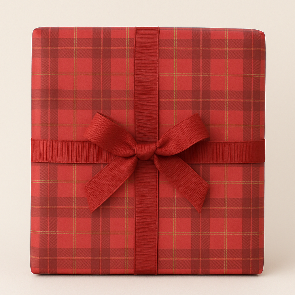 Classic Red Plaid Gift Wrap