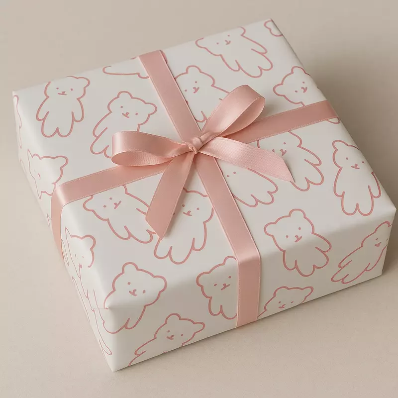 Bear & Bunny Delight Gift Wrap Set (Set of 2 Sheets)
