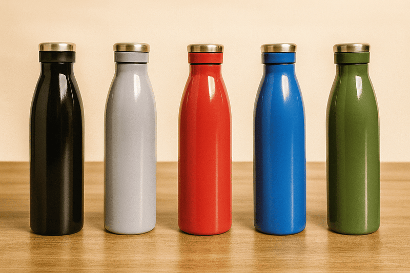 Fridge steel water bottle multiple color set of 5