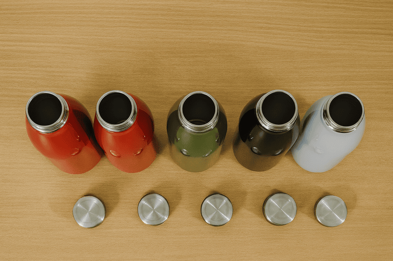 Fridge steel water bottle multiple color set of 5