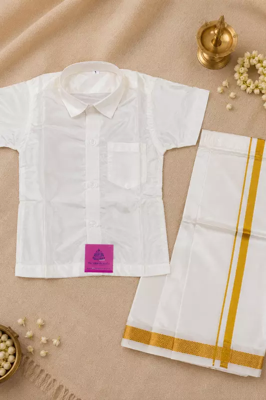 Veshti - Off White Set ( 1 Yr )24403