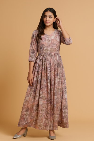 Zaina (Size-38) - Printed Anarkali That193