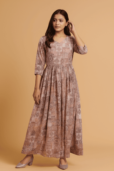 Zaina (Size-38) - Printed Anarkali That193