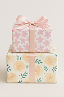 Citrus Bloom Gift Wrap Set – Lemon & Pink Blooms (Set of 2 Sheets)