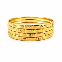 Premium Panchaloga Bangle for Women | Traditional Floral Design Gold Finish Bangle Set