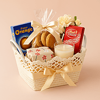 Square Crochet Handwoven Basket with Faux Leather handles