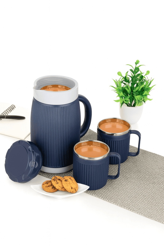 Stylish 3-piece gift - Coffee Jug with Mugs