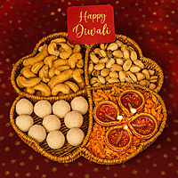 Flower Platter Basket with Compartments