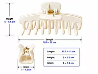 Large Matte and Glossy Hair Claw Clip for Women and Girls