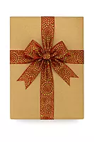 Red Sheer Ribbon with Lime Green Glitter Circles