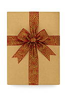 Red Sheer Ribbon with Lime Green Glitter Circles