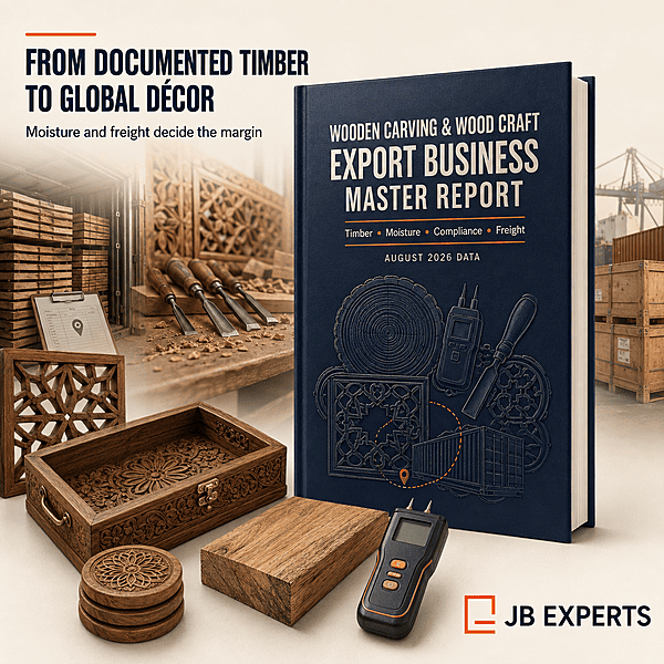 Wooden Carving & Wood Craft Export Business Master Report — 4-Model Analysis | JB Experts