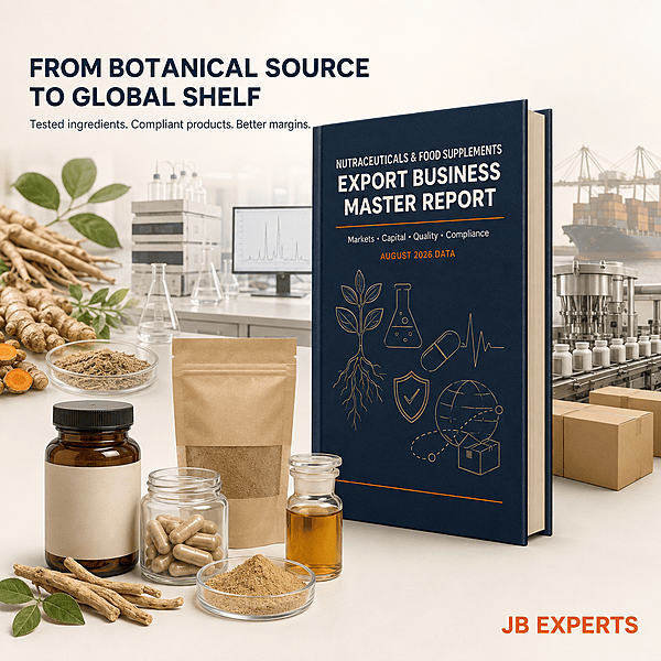 Nutraceuticals & Food Supplements Export Business Master Report