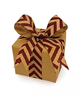 Deep Red Chevron Jute Ribbon