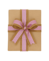 Jute Ribbon with Pink Metallic Centre