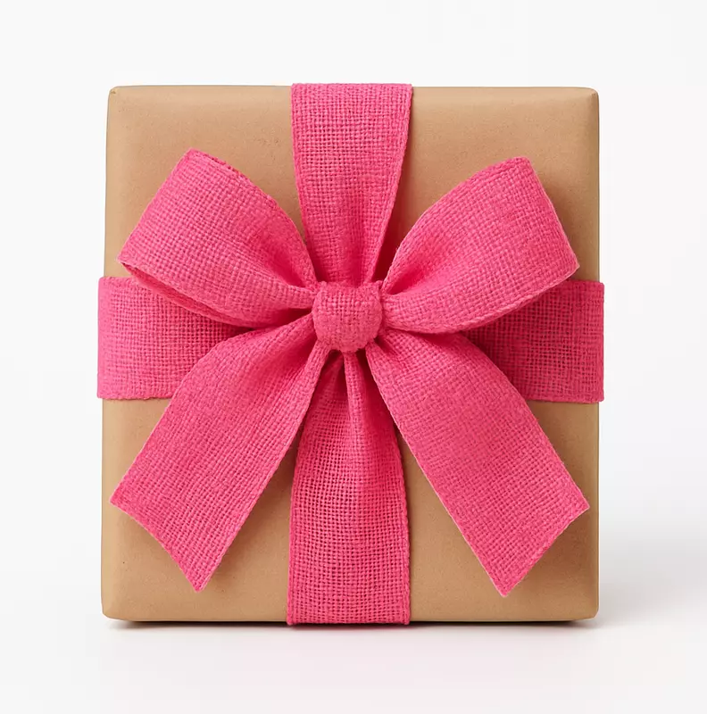 Bubble Gum Pink Burlap Ribbon