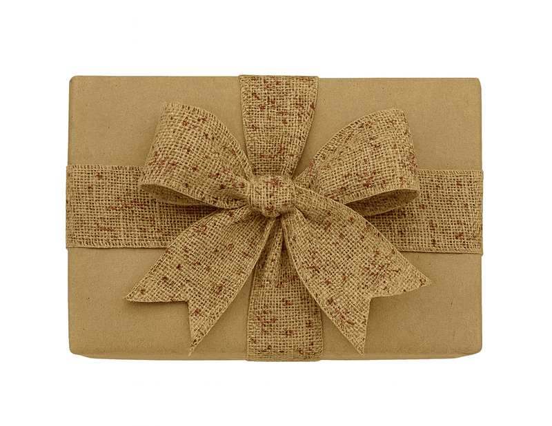 Jute Burlap with Red Snowflake
