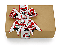 Santa Claus White Burlap Ribbon