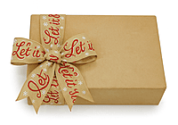 Let it Snow Natural Burlap Ribbon