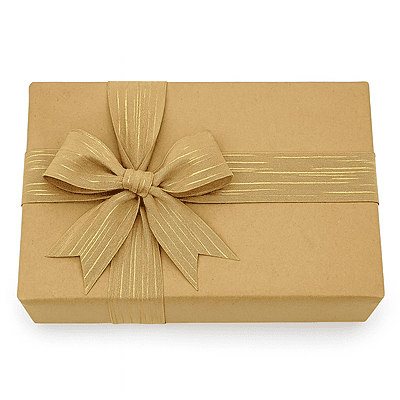 Sand Ribbon with Gold Pattern