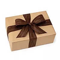 Cherry Wood Ribbon with Gold Pattern