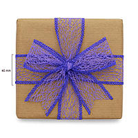 Mesh Ribbon with Scalloped Edges - Purple