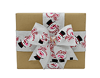 SnowMan White Burlap Ribbon