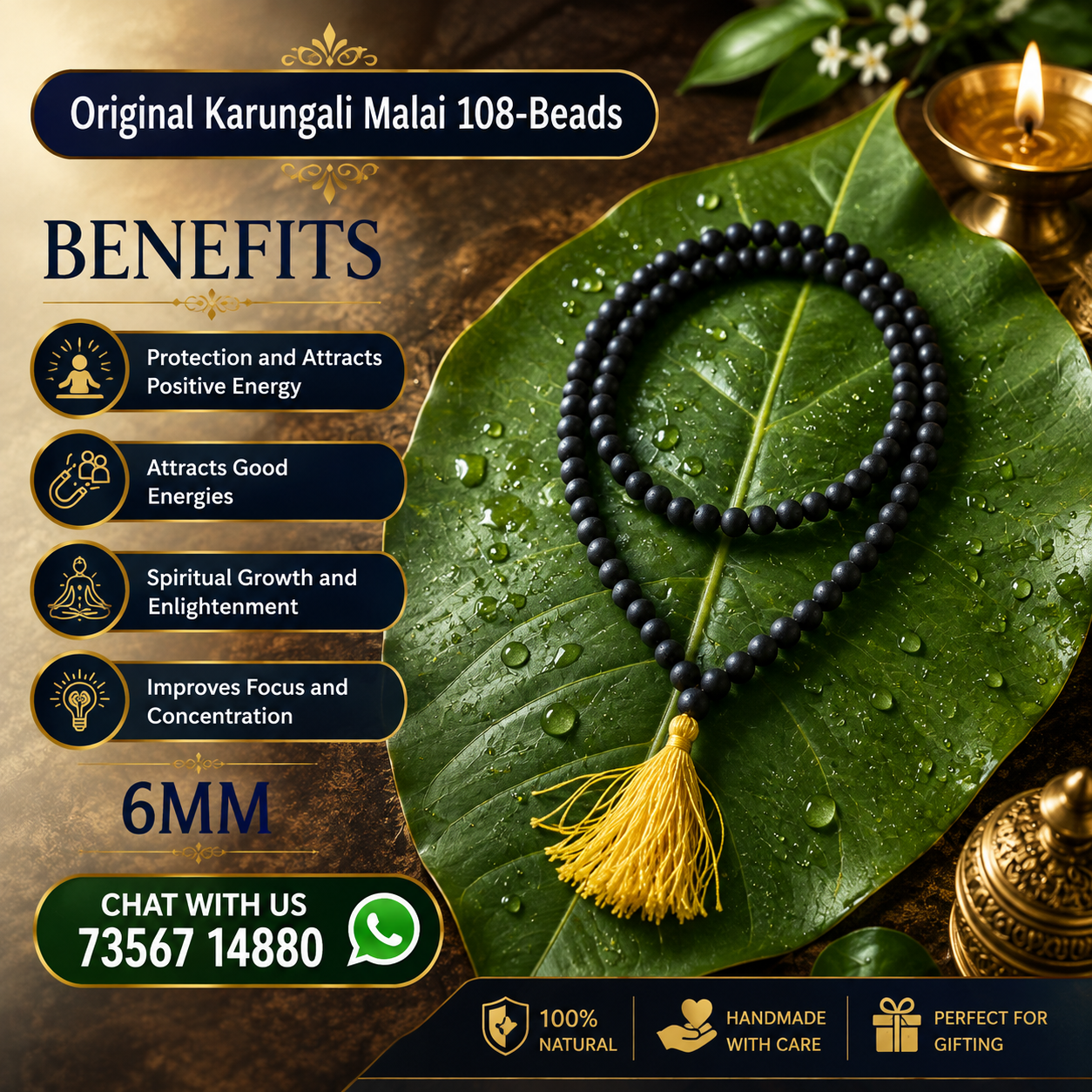 Karinkali MALA  6MM
