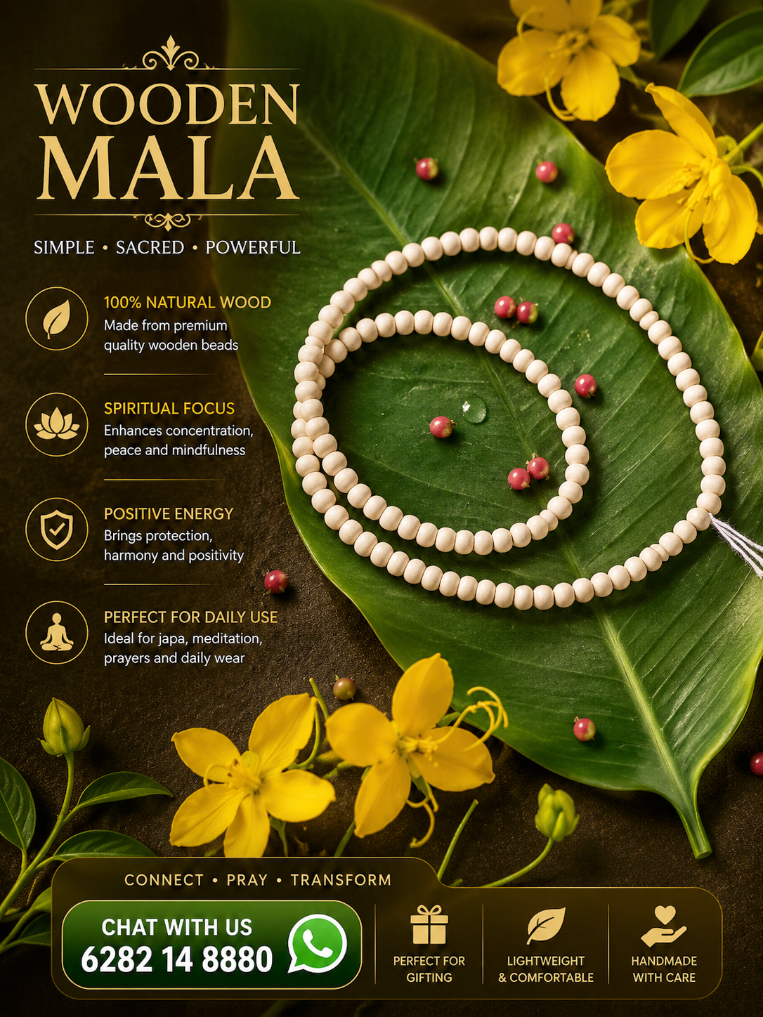 Thulasi mala 108 Bolls