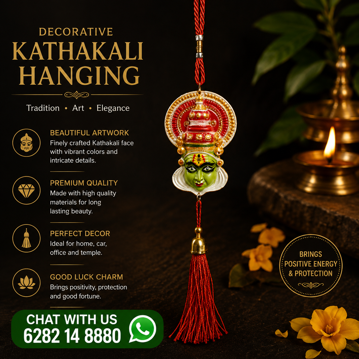 Hanging Kathakali-for-wal-and-Rich-car