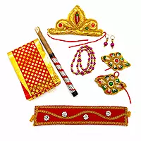 Baby Krishna Costume Set for Boys | Traditional Krishnar Dress & Accessories