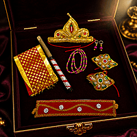 Baby Krishna Costume Set for Boys | Traditional Krishnar Dress & Accessories