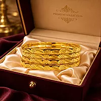 Traditional Panchaloha Designer Bangles for Women | Engraved Five Metal Bangle Set