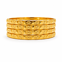 Traditional Panchaloha Bangles for Women | Designer Engraved Five Metal Bangle Set