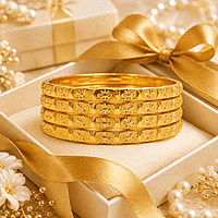 Traditional Panchaloha Bangles for Women | Designer Engraved Five Metal Bangle Set