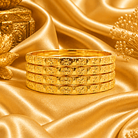 Traditional Panchaloha Bangles for Women | Designer Engraved Five Metal Bangle Set