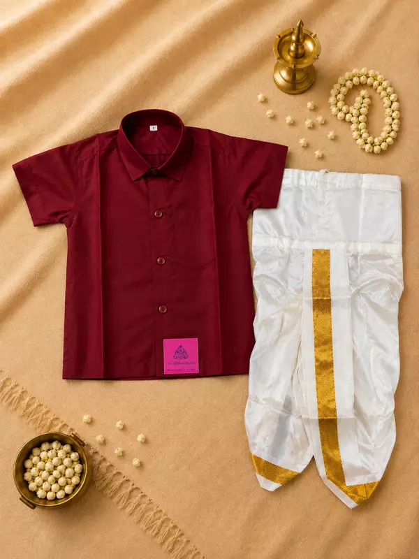 Dhoti - Dark Red Set ( 1 Yr ) 24412