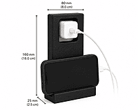 3D Printed Wall-Mounted Phone Charging Holder | Mobile Charging Dock & Cable Organizer
