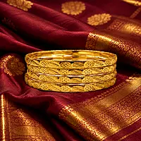 Traditional Panchaloha Designer Bangles for Women | Engraved Five Metal Bangle Set