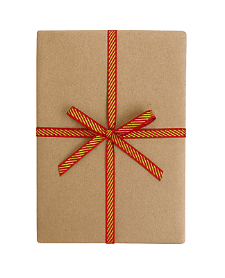 Ribbon with Gold Diagonal Stripes