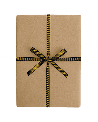 Ribbon with Gold Diagonal Stripes Ribbon with Gold Diagonal Stripes