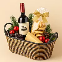 Brown & Black Long Oval Basket