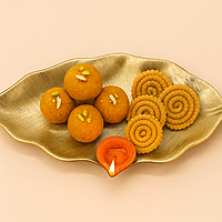 Magnolia Leaf Platter - Gold