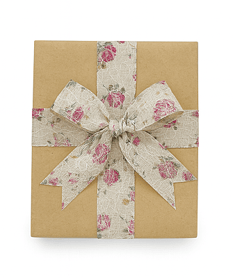 White Floral Net Lace Ribbon