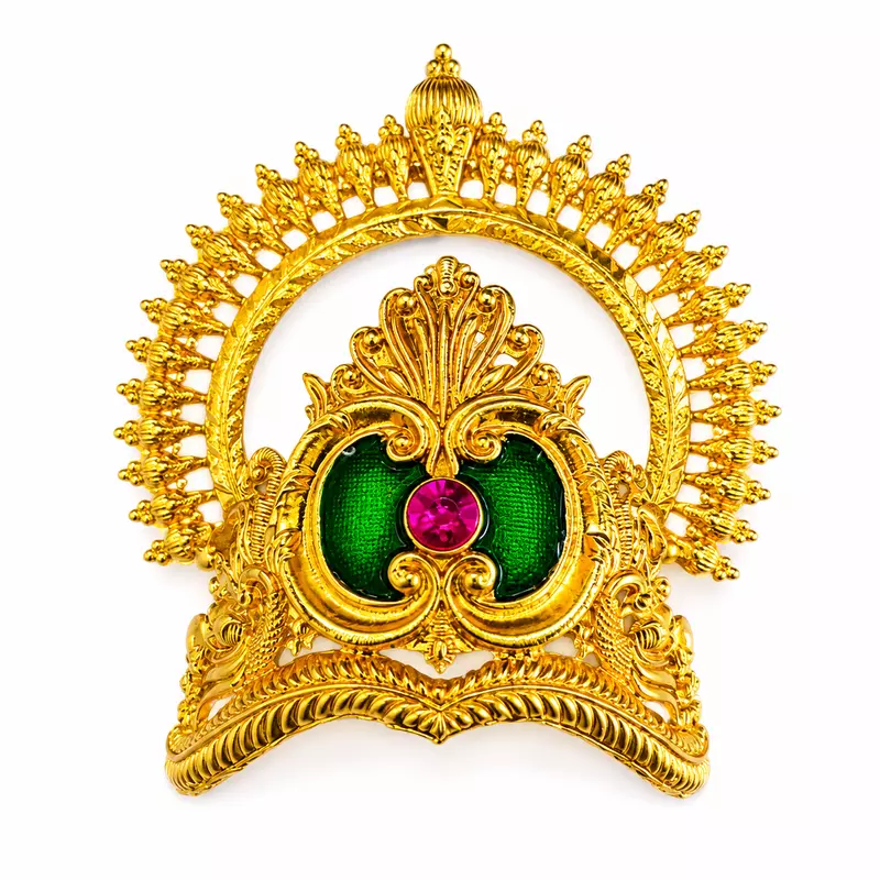 Premium Gold Plated Peacock Designer Cuff Bracelet for Women | Green & Pink Stone Traditional Bangle