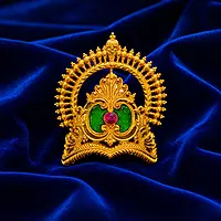 Premium Gold Plated Peacock Designer Cuff Bracelet for Women | Green & Pink Stone Traditional Bangle